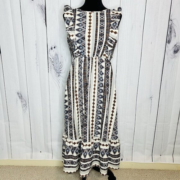 Shein Geometric Print Maxi Dress Women’s Multicolor Casual Dress New Sz M - Picture 1 of 13